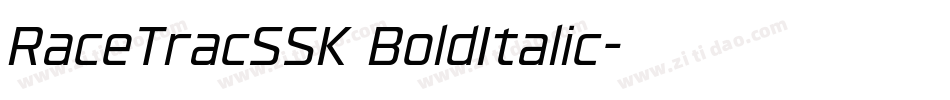 RaceTracSSK BoldItalic字体转换